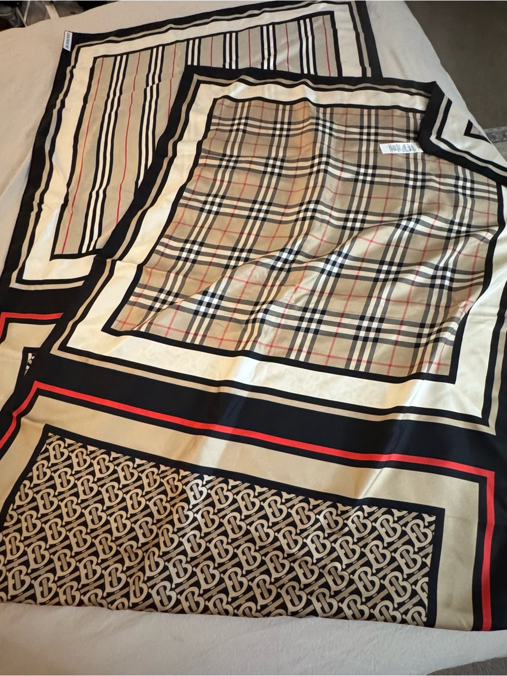 AUTHENTIC Burberry Montage Print Silk Scarf